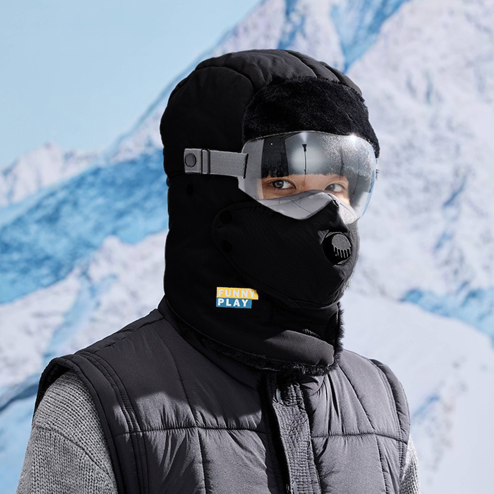 Cycling Gear Weather - Cappello Termico Invernale Foderato in Pile,